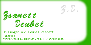 zsanett deubel business card